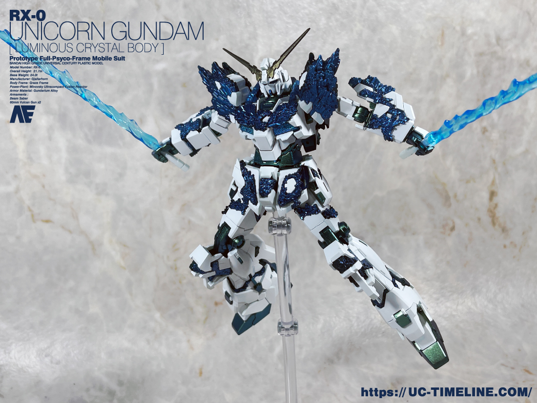 HGUC ユニコーンガンダム（光の結晶体）完成報告。 – UC-TIMELINE