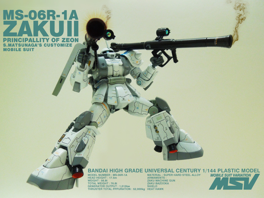 HGUC MS-06R-1A シン・マツナガ専用ザク半月がかりで完成！：前編 – UC-TIMELINE. ガンプラ好きだけど難しいことは出来ない。